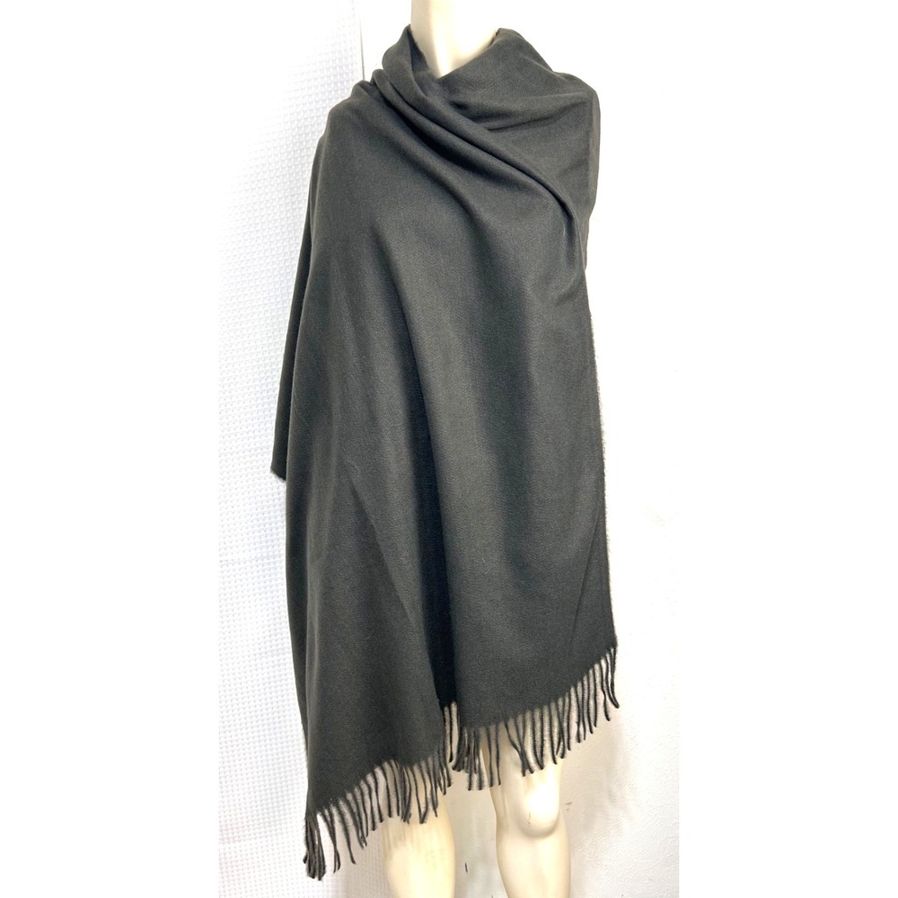 NWT SKY Cashmere Sweden 100% Virgin Wool Shawl Oversize Scarf Throw Army Green